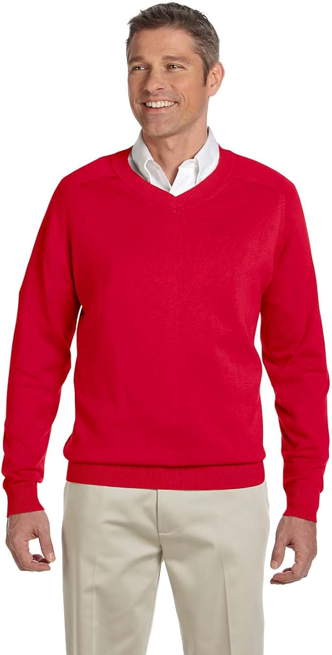 Men's VNeck Sweater RED 3XL Men's VNeck Sweater Clothing
