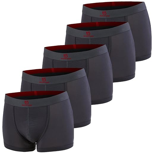 Glestore Herren Basic Boxer Boxershort Unterhose 4/5er Pack Retro Micro Modal Männer Unterhosen Unterwäsche MT0604 Schwarz, N