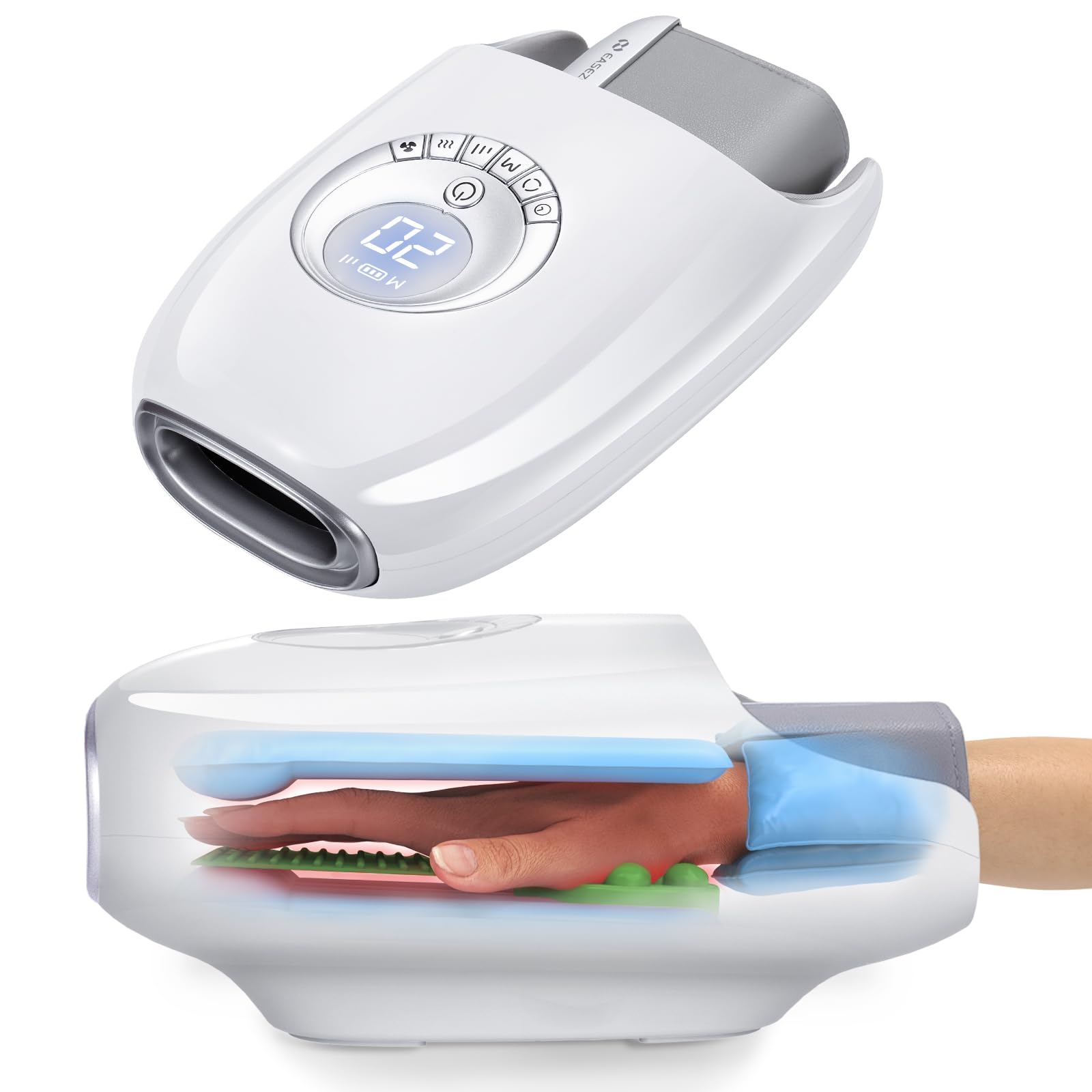 Photo 1 of EaseZen Hand Massager with Heat and Compression, Shiatsu Deep Kneading Rollers Massage for Arthritis and Carpal Tunnel Relief, Gifts for Mom Dad Women Men, Relax for Office Home