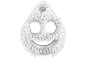 SMILYEEZ Smiling Scrub Brush – Teardrop Shaped Heavy-Duty Scrubber Designed for Smiling Sponge Handle - Turn Your Smiling Sponge Handle Into a Soap Dispensing Scrub Brush