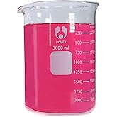 Bomex Scientific 3000ml Glass Beaker 3.3 Borosilicate Glass Double Scale Graduated…