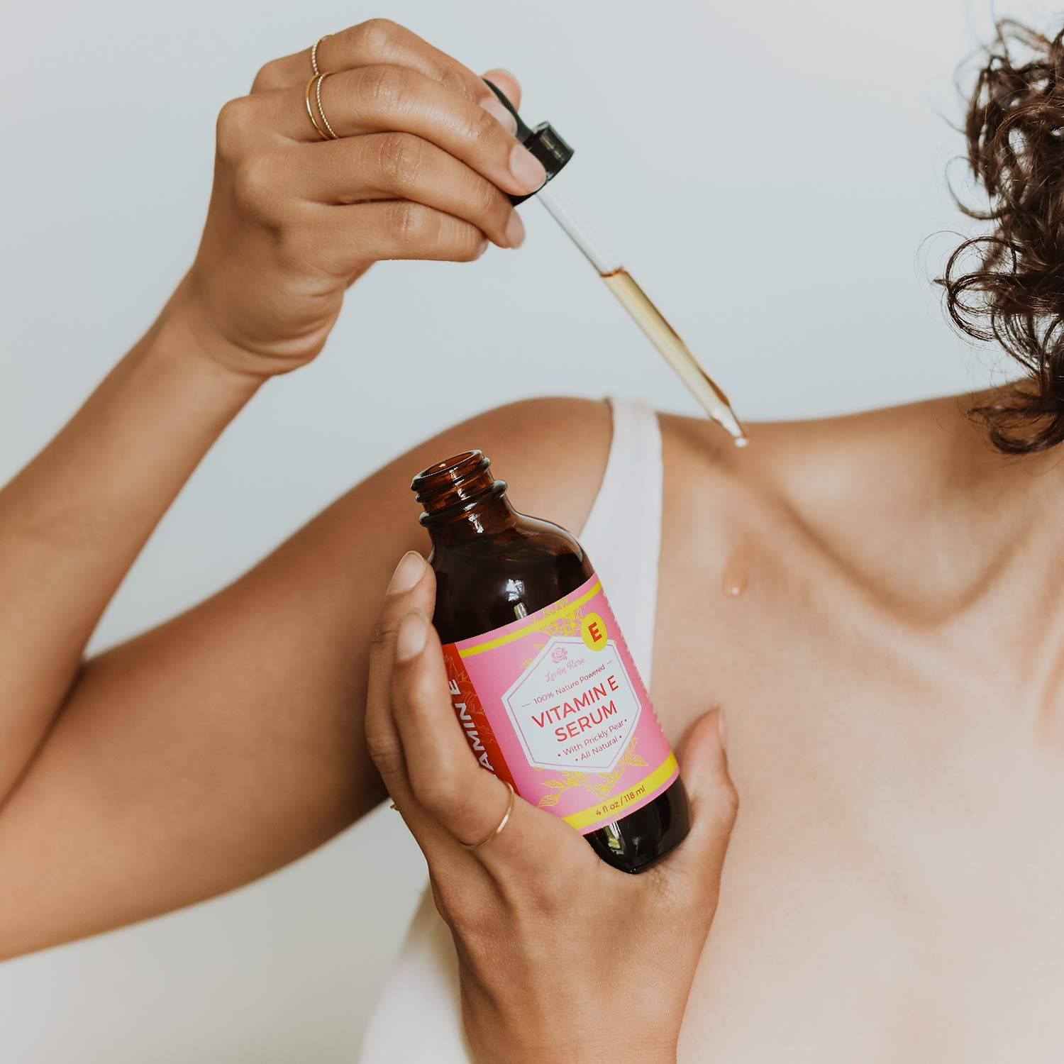 Vitamin E Serum by Leven Rose 100% Pure Organic All Natural Face, Dry Skin & Body Moisturizer Treatment, Hair & Nail Growth Oil, Pure Makeup Remover, Acne Cleansing Oil Large 4 oz: Beauty