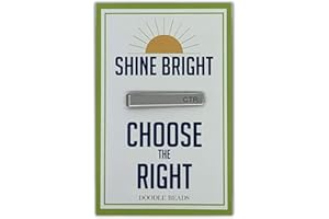 Doodle Beads CTR Tie Clip, Shine Bright and Choose The Right, CTR Tie Bar, CTR Tie Clip