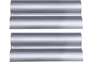 Hemobllo 2pcs Non-Stick Small Silver Wave Stick Bread Baking Tray Mold for Home Kitchen French Baguette