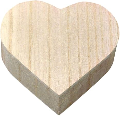 Mackur Holz-Aufbewahrungsbox in Herzform, Geschenk-Box, 10 x 9,5 x 4 cm