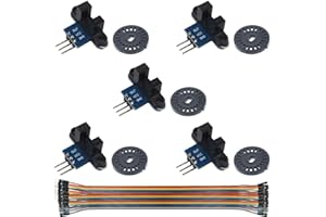 DAOKI 5Pcs Speed Measuring Sensor IR Infrared Slotted Optical Optocoupler Module Photo Interrupter Sensor for Motor Speed Detection or Arduino with Encoders