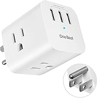 3 Outlet Surge Protector, Multi Plug Outlet Expanders USB Wall Charger with 3 Outlets 3 USB Ports(3.1A), Wall Plug…