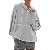Chunersha Womens 2025 Fall Oversized Casual Hoodies Trendy Hooded Sweatshirts Y2k Winter Pullover Tops With Pockets