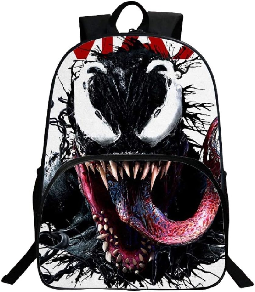 Elakaka Venom Backpack,Venom Kids Casual Daypack Laptop Book Bag for Kids/Girls/Boys/Teenagers