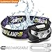 Headlamp - Rechargeable USB Headlight - Head Torch with One Bright White and Two Red Lights - Led Head Lantern for Dog Walking, Running and Camping