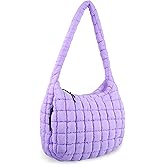 Quilted Puffer Tote Bag Purse Puffy Crossbody Shoulder Bag,Lightweight Nylon Hobo Bag Puffer Carryall Bag for Women Girl