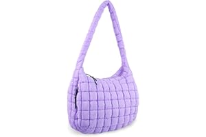 UIXIZQ Quilted Puffer Tote Bag Purse Puffy Crossbody Shoulder Bag,Lightweight Nylon Hobo Bag Puffer Carryall Bag for Women Girl