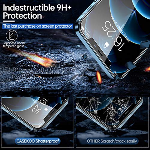 CASEKOO Shatterproof Compatible with iPhone 12 Pro Max Screen Protector