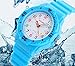 Kids 50M Waterproof Watch,PU Band Wrist Watch for Boys Girls, Light blue