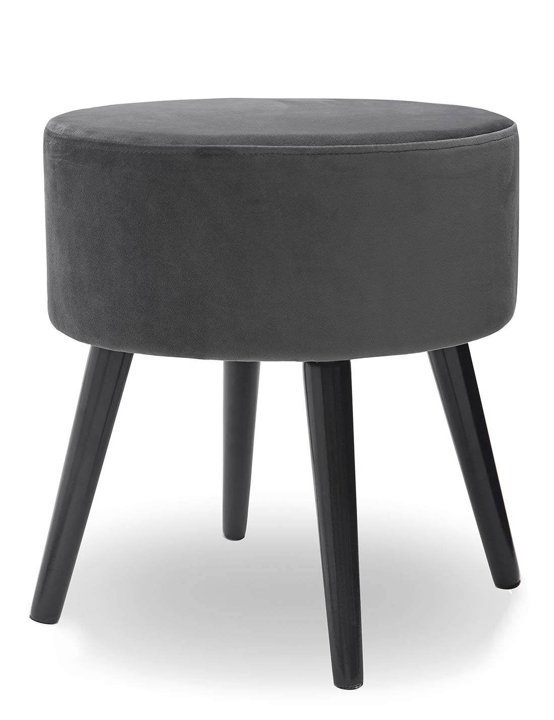 Suhu Pouf Tabouret Velours Repose Pied Rond de Salon Design Chaise