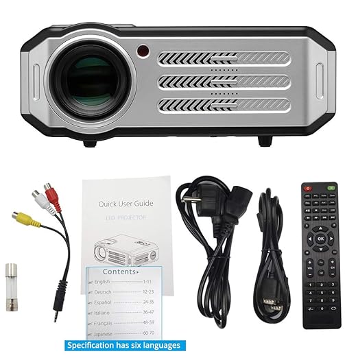 Proyector, Mini Video Proyector 3500Lux Pantalla de Imagen de 200 ...