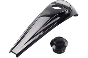 XMMT Gloss Black Smooth Dash Oil Fuel Console with Tank Gas Cap For Harley Touring Electra Glide,Road Glide,Street Glide & Street Glide Trikes 2008-2023