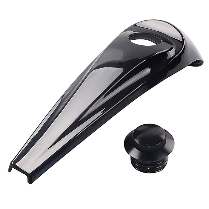 Gloss Black Dash Fuel Console with Gas Tank Cap Cover For Harley Touring 2008-2018