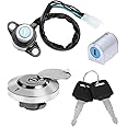 Ignition Switch Fuel Gas Cap Steering Lock Set replacement for HONDA REBEL MAGNA CMX 250 450