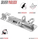 ZAVIA Brenton Bolt Sliding Door Lock 6 in Heavy Duty Zinc Galvanised view 3