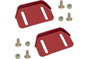 YiaChuii Snow Blower Skid Plate Shoes for MTD OEM-784-5580, 2 PCS Black Height Adjust Skid Shoe with Mounting Hardware Replace for 784-5580-0637 Snow Throwers (RED)