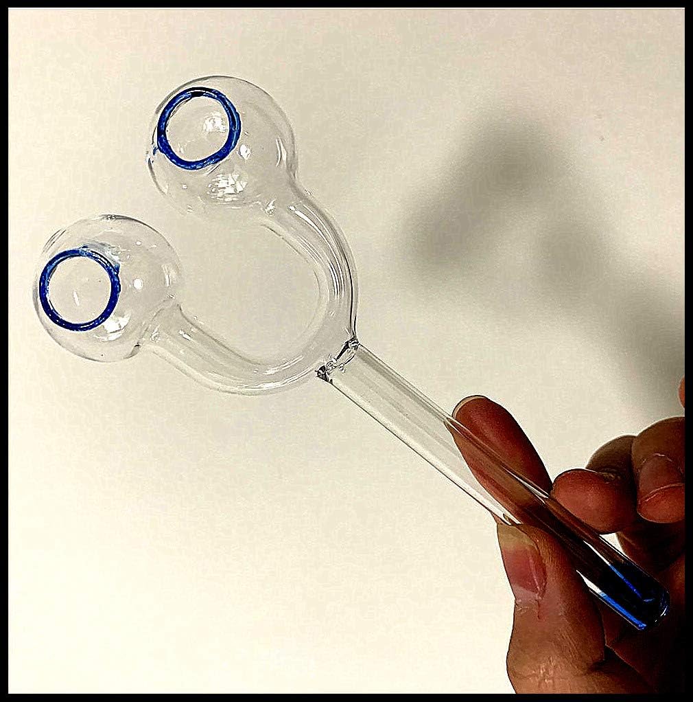 PPIPEE 5 Inch Double Burner Piece Glass