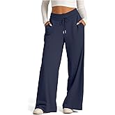 SOFIA'S CHOICE Wide Leg Sweatpants Women Drawstring High Waisted Pants with Pockets Jogger