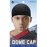 King.J Cool Mesh Dome Wig Cap for Men, Black - Spandex Skull Cap | Breathable, moisture-wicking stretch keeps waves and short styles smooth; stays put day or night