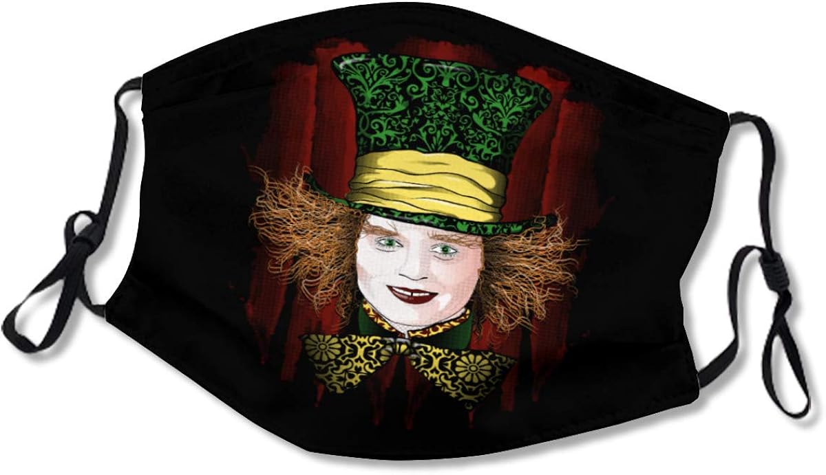 The Mad Hatter Adult XL Adjustable Mask Washable and Reusable Face