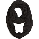 Plum Feathers Light Weight Silky Scrunch Infinity Loop Silk Blend Scarf