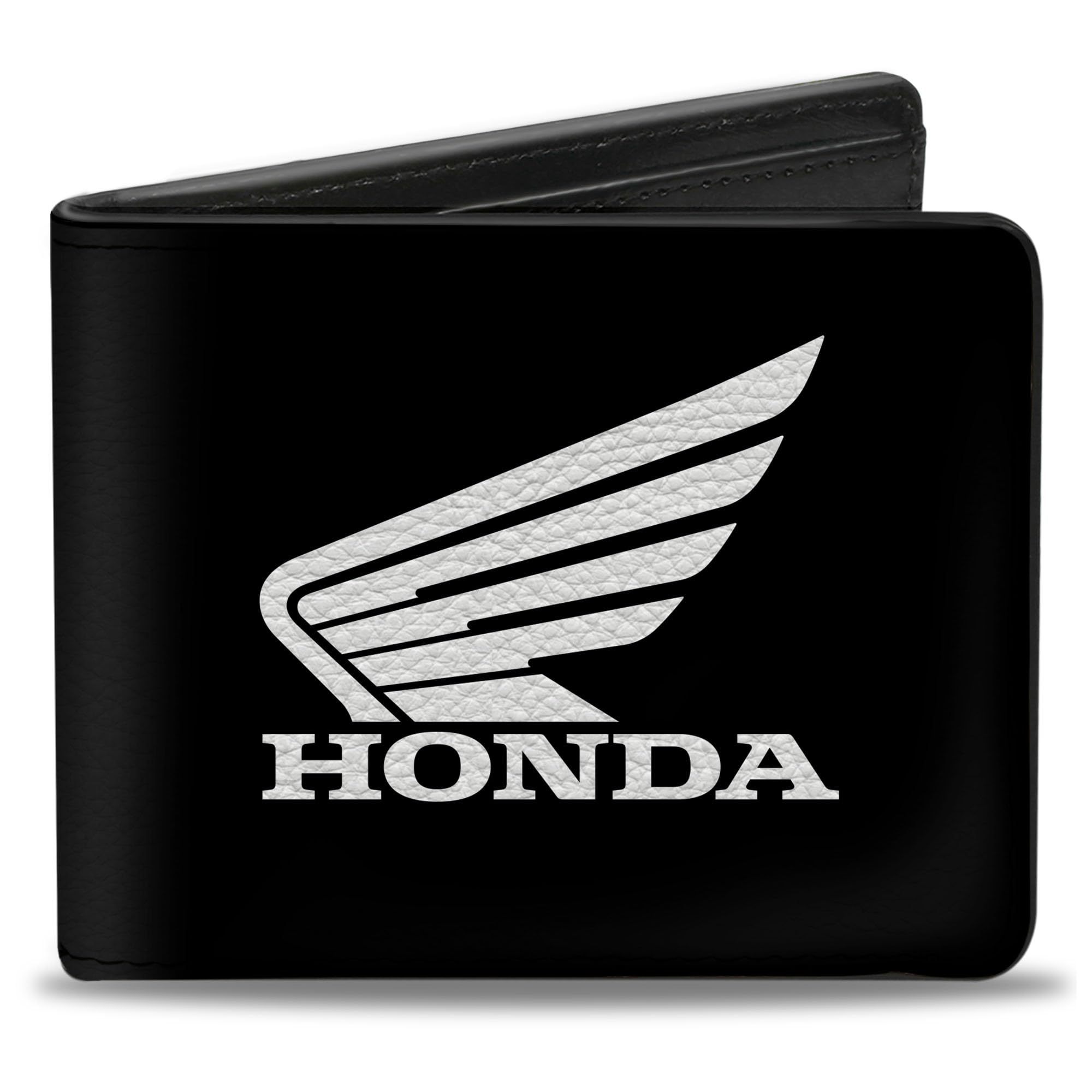 Buckle-Down Men's PU Bifold Wallet-Honda Motorcycle Black/White, Multicolor, 4.0" x 3.5", Multicolor, 4.0" x 3.5", Pu Bifold Wallet - Honda Motorcycle Black/White