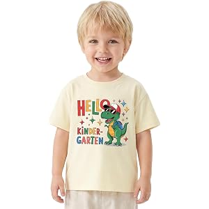 JingleFolk First Day of Kindergarten Shirt Boys, Back to School Shirt 3T-8Y | Soft cotton Shirt for girls and boys, kindergar