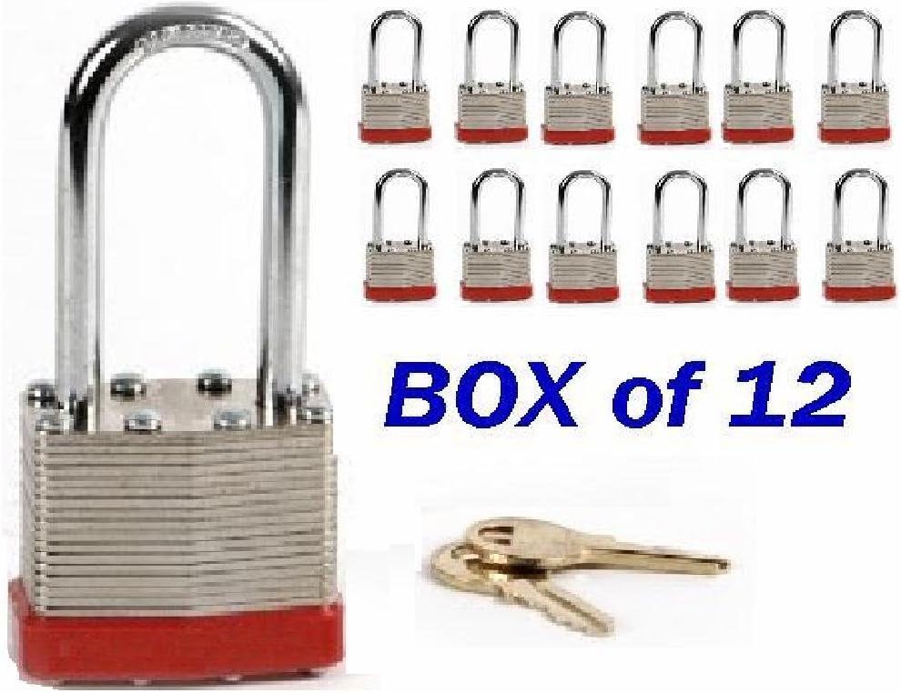 SALE! Knight Box (TM) Padlocks BOX of 12!!! Long Shackle (1