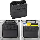 XINLIYA Car Seat Back Organizer, PU Leather Vehicle Backseat Hanging Storage Pocket, Multipurpose Auto Travel Essentials Acce