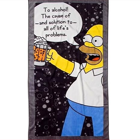 Serviette Drap De Bain The Simpsons Homer Simpson Cruche à
