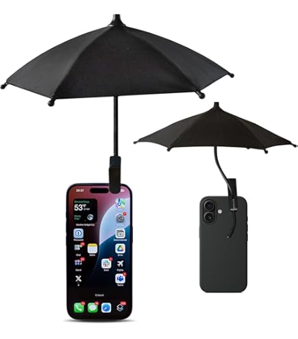 Paraguas Magnético Para Teléfono Lyreh - Ajustable, Para IPhone Y Android, Protección Solar Para Pantalla (26.5 Cm)