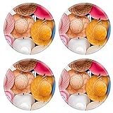 MSD Round Coasters Non-Slip Natural Rubber Desk