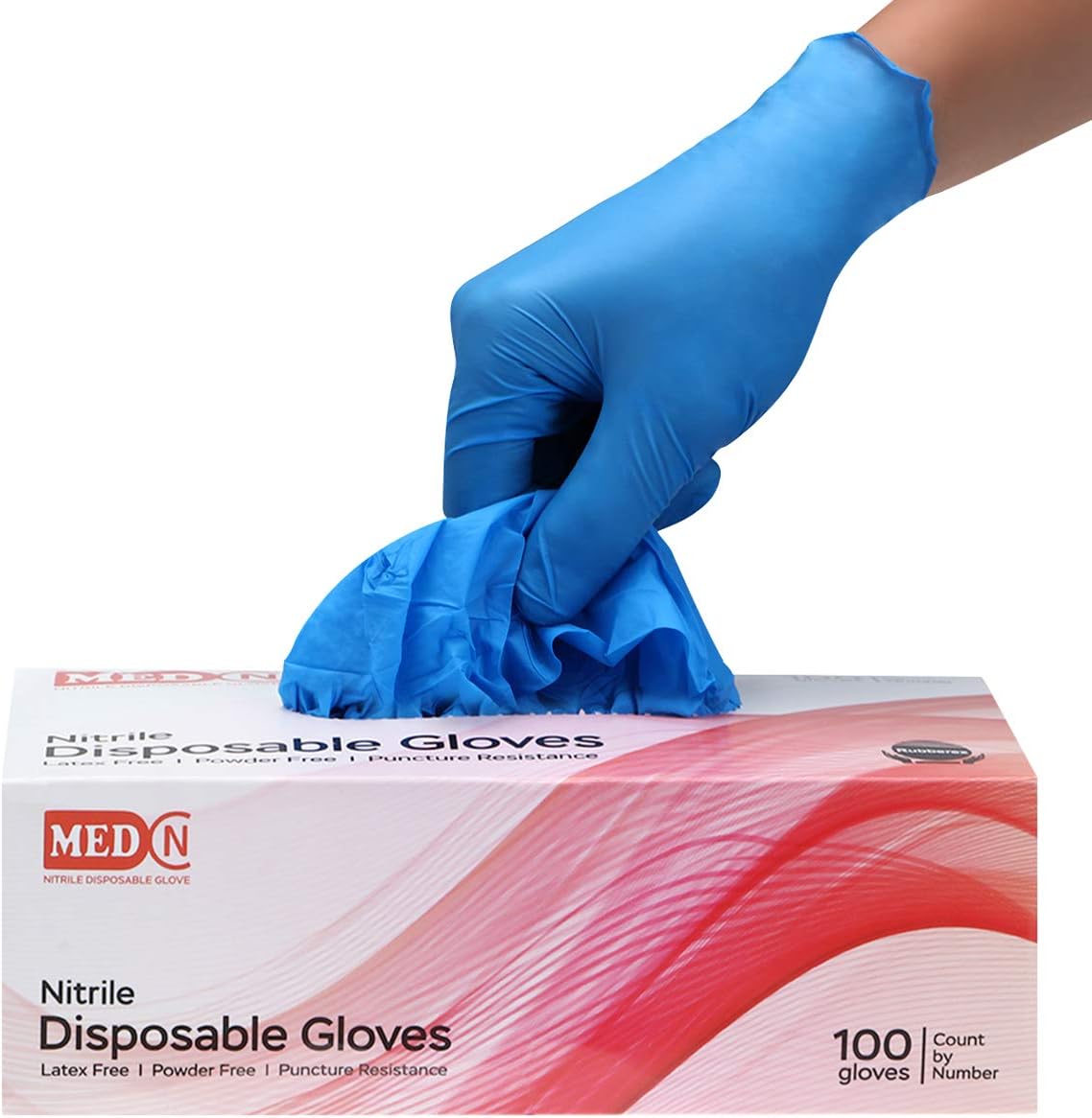 100pcs Disposable Gloves,Hizek Latex Free,Powder Free Soft Industrial Gloves,Cleaning Glove for Home Use,Color Blue,Size Small