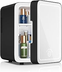 CUTIEWORLD Makeup Fridge With Dimmable LED Light