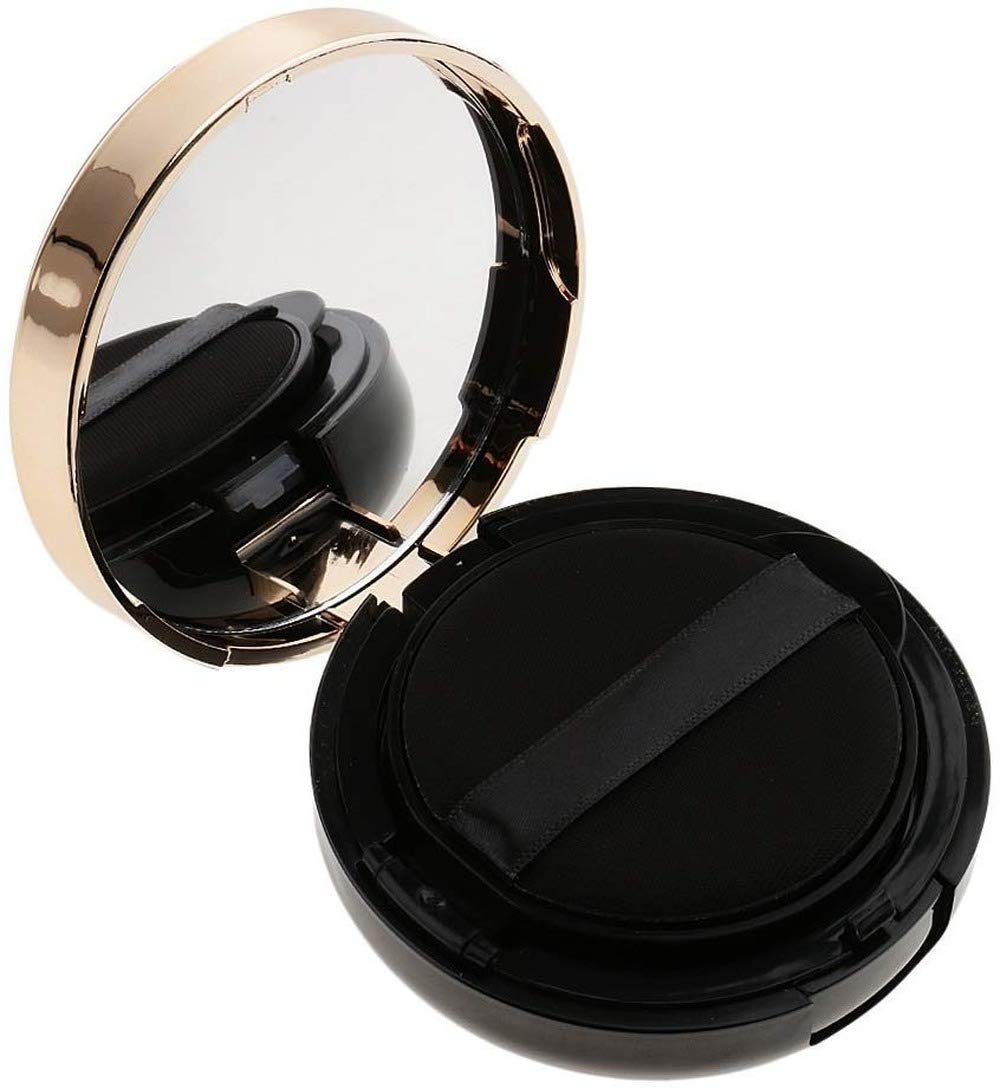 SGerste Empty Luxurious DIY Make-up Powder Container Premium Air Cushion Puff Mirror Case with Sponge Powder Puff and Extra Inner Container Foundation BB CC Cream Concealer Box A
