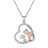 Fryneauy Sister Mother Daughter Necklace Jewelry Gifts Sterling Silver Sister Pendant Necklace Jewelry Birthday Gifts for Women US3