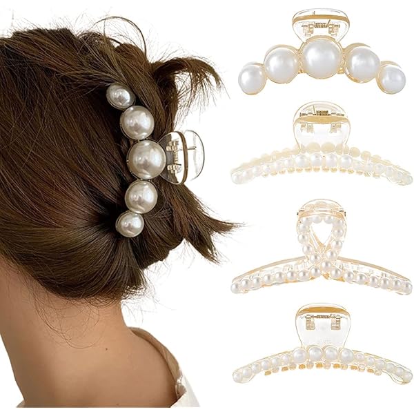 A surprise price is realized Fancy Pearl Hair Claw Clips for long hair