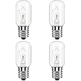 Microwave Light Bulb for Appliance Refrigerator, Over Stove Range Hood, Lava Lamp T8 40 Watt 125V E17 Intermediate Base Warm White Replacement as 8206232A, 1890433, AP4512653, WB25X10030 Pack of 4