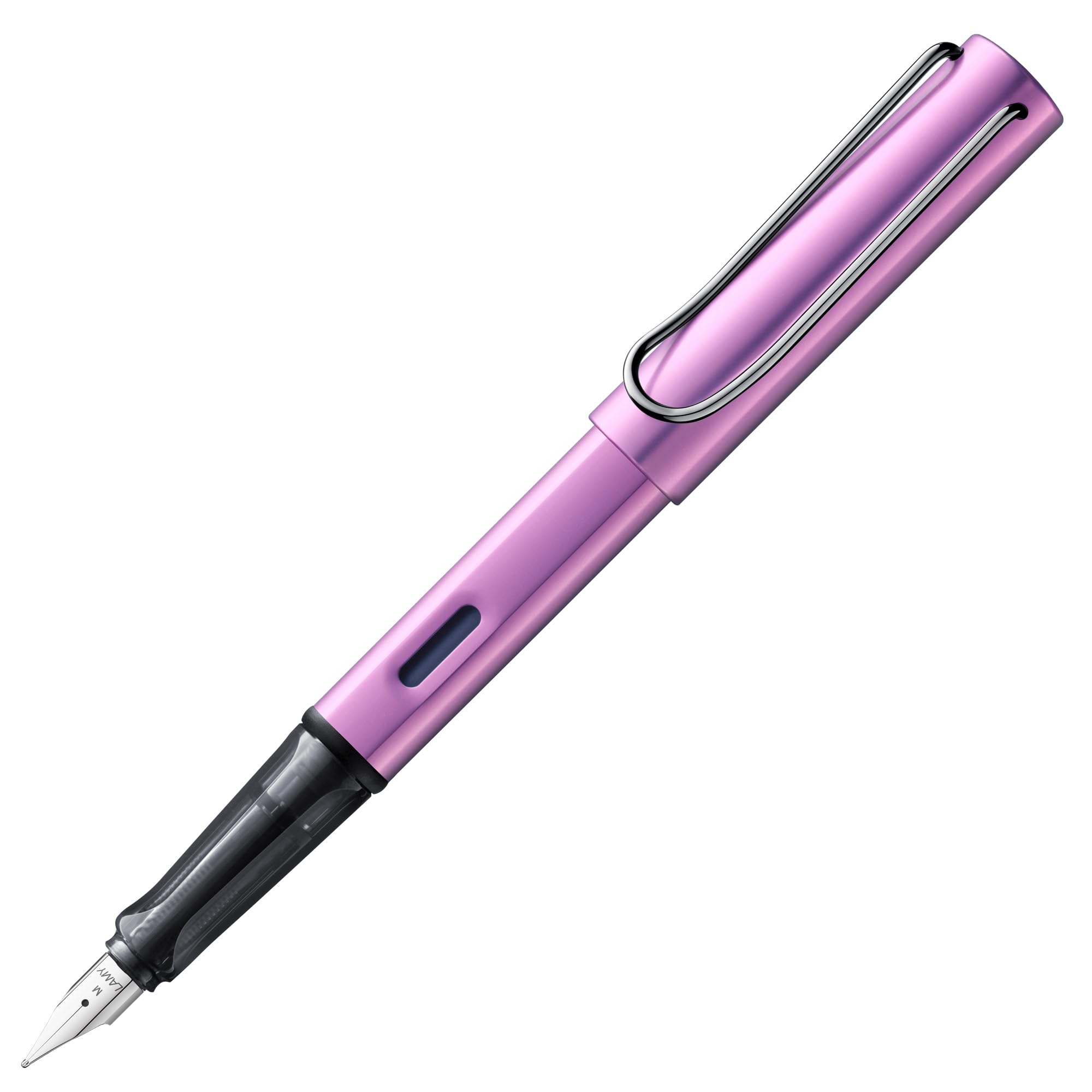 Lamy AL-star Lilac Fountain Pen - Fountain Pen with Ergonomic Grip & Polished Steel Nib in Line Width F - Lightweight Aluminium Housing - Includes Ink Cartridge T 10 Blue - Right-Handed