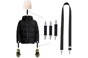 Azarxis Mitten Clips for Toddlers, Kids & Adults – Adjustable Glove Holder, Elastic Winter Hat Grip, Steel Sweater Fastener