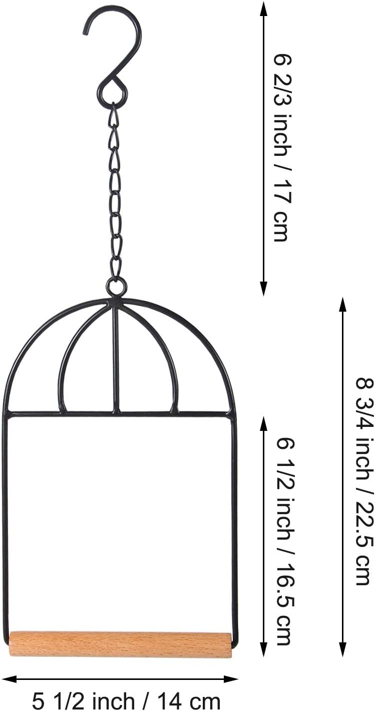 Kimdio Bird Swing Natural Wooden Cage Hammock, Bird Toy Parrot cage perches Cages Cockatiel Conure caiques Parakeets Budgie parrotlet Swings Perch: Garden & Outdoor