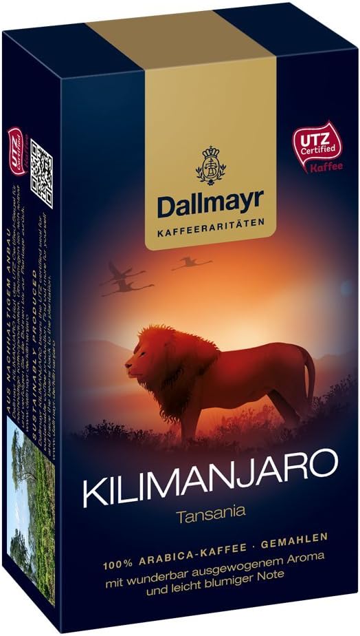Dallmayr Coffee Rarities Kilimanjaro, Ground, UTZ Certified, 250g
