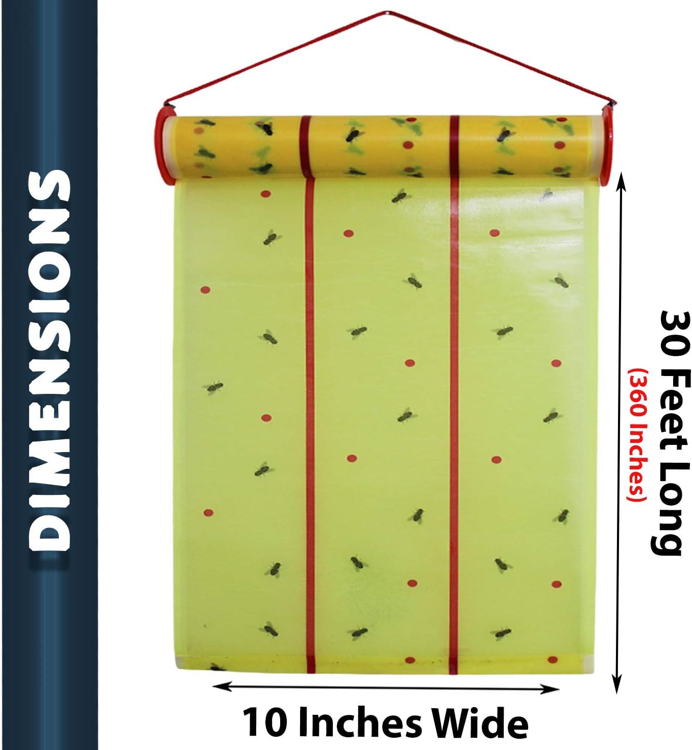 W4W, Giant Sticky Fly Trap Roll, MAX Strength, Outdoor/Indoor, Non Toxic - Image 3