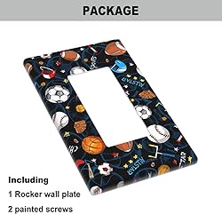 Pznen Sports 1-Gang Rocker Light Switch Covers