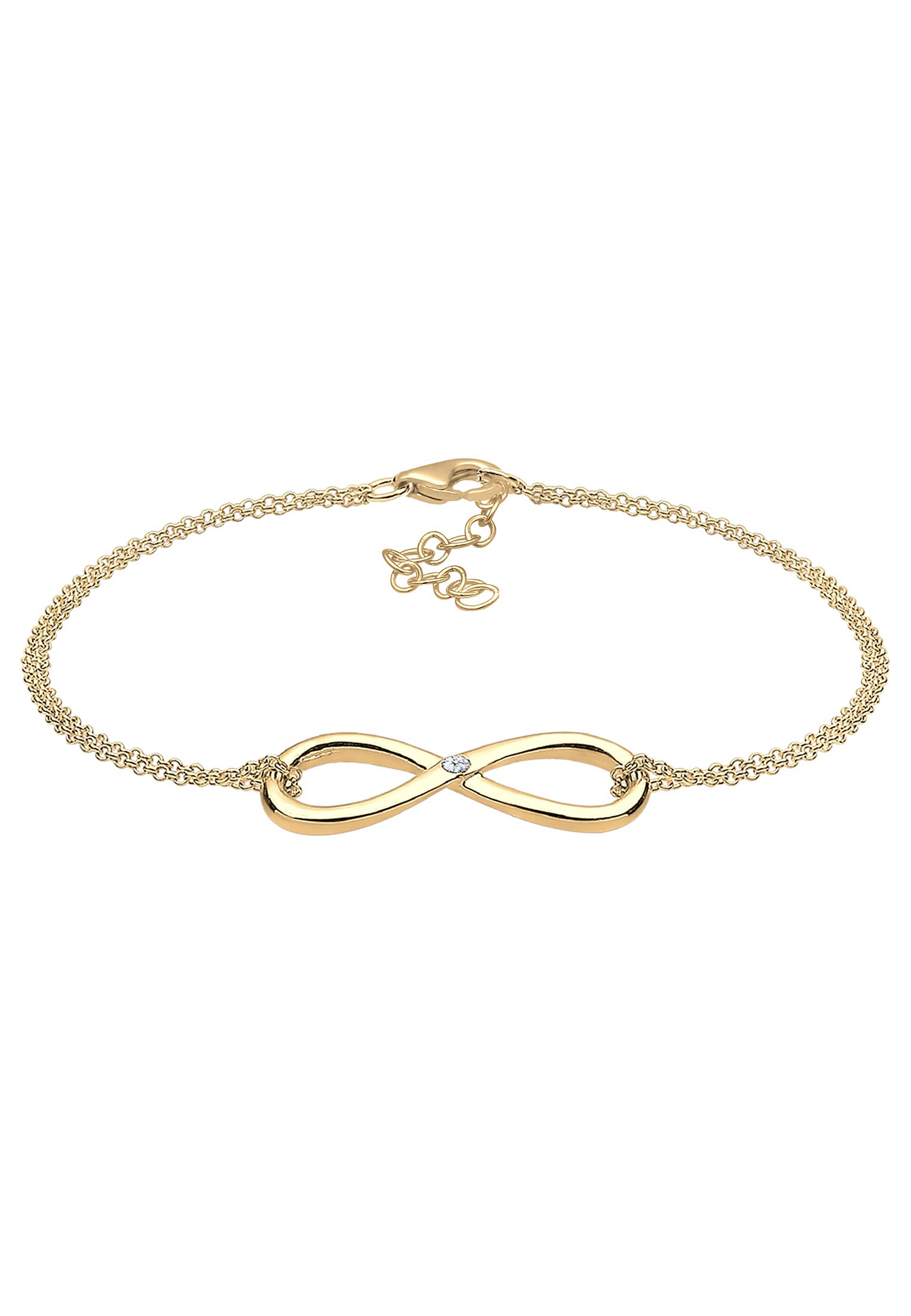 Elli DIAMONDS Bracelet Women Infinity Pendant Basic with Diamond (0.03 ct.) in 925 Sterling Silver